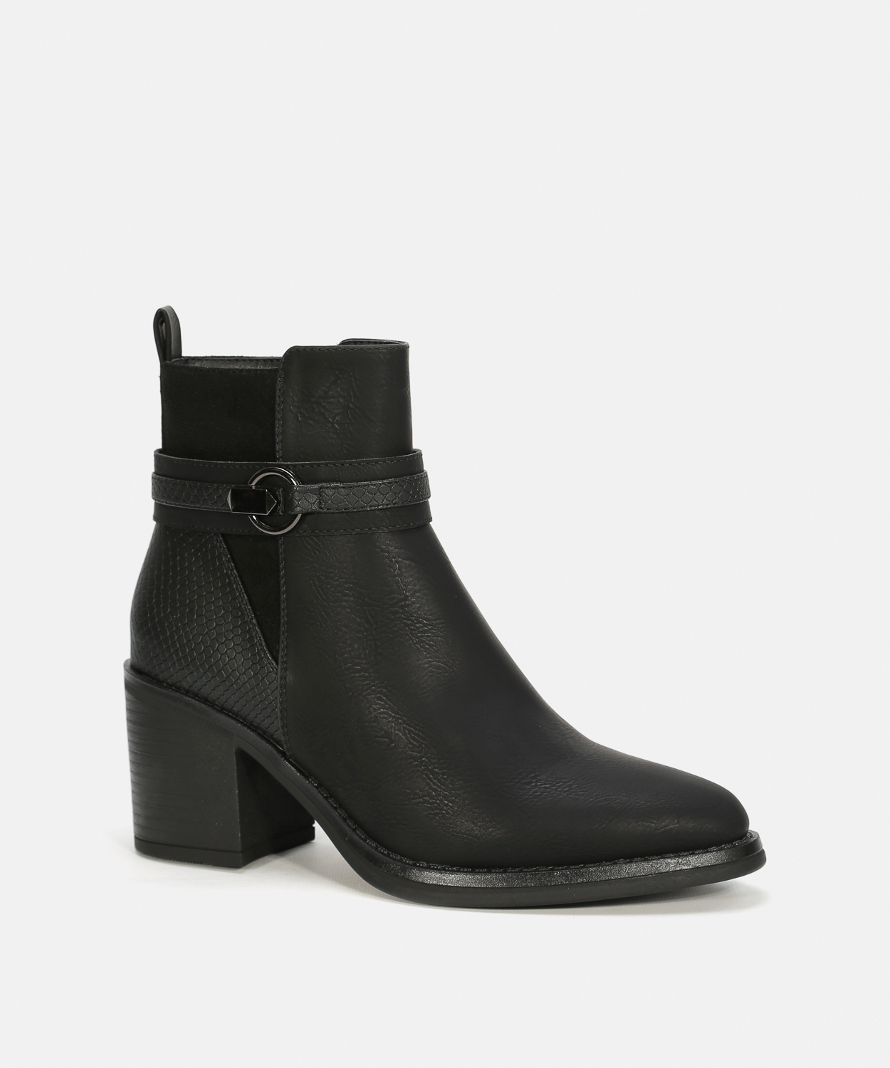 Botines tac&oacute;n combinado image number null